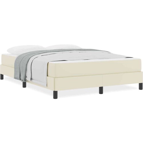 VidaXL krevet s madracem krema 140 x 190 cm Slike