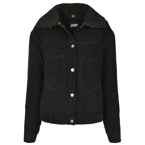 Urban Classics Ladies Oversized Corduroy Sherpa Jacket Black/black
