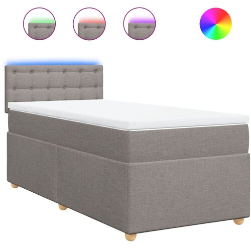 Maison Chic Box spring postelja - Vzmetna postelja z vzmetnico taupe 90x200 cm blago SL3946, (21888640) Cene