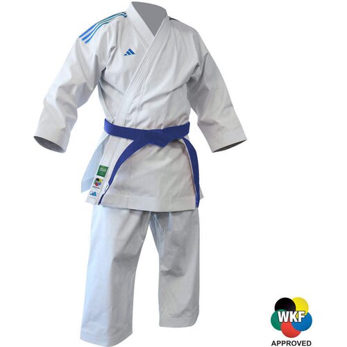 PrideShop Karate Kata kimona Adidas - Shori Premier League WKF - Bela z modrimi črtami , 140 Cene