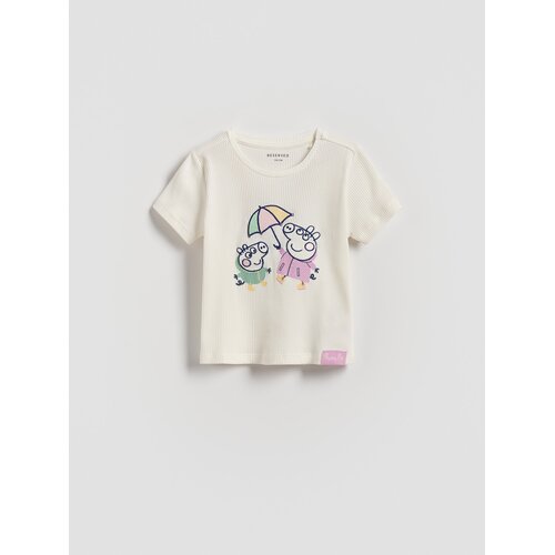 Reserved Majica kratkih rukava Peppa Pig - krem Cijene