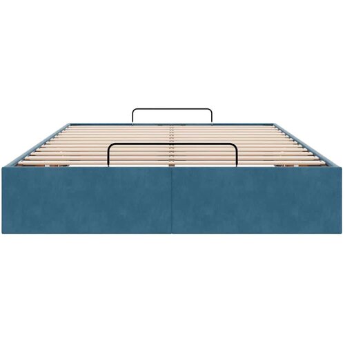 VidaXL Okvir kreveta bez madraca tamnoplavi 120x200 cm bar&amp;scaron;unasti Slike