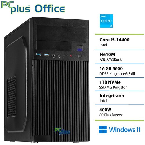 PCPLUS Namizni računalnik PCPLUS e-office, i3 14100, 16 GB DDR5, 1 TB SSD, W11H, (5000136073) Cene
