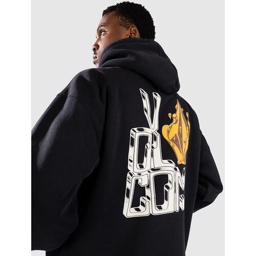 Volcom Fa Callum Rooney Po Pulover s kapuco antique black Cene