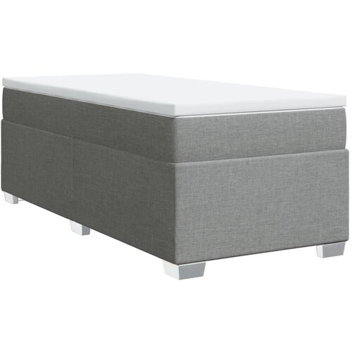Maison Chic Box spring postelja - Vzmetna postelja z vzmetnico svetlo siva 90x200 cm blago SL3856, (21908073) Cene