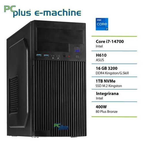 PCPLUS e-machine i7-14700 16GB 1TB SSD namizni računalnik Cene