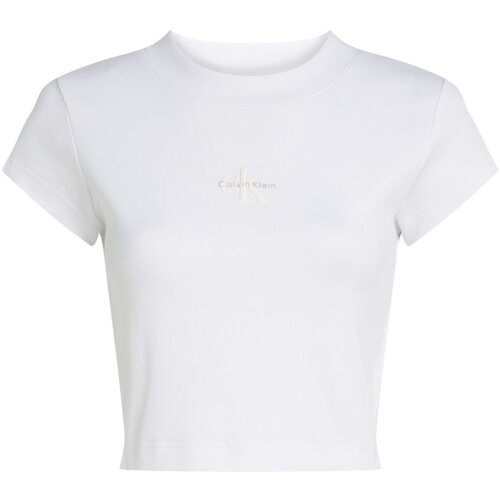 Calvin Klein Jeans Majice s kratkimi rokavi MONOGRAM BABY TEE LV047AB802 Bela Cene