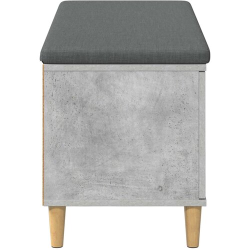  Klupa za hodnik s jastukom Betonsko Siva 100 x 38 x 46 cm Slike