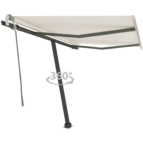 vidaXL Prostostoječa ročno zložljiva tenda 350x250 cm krem Cene