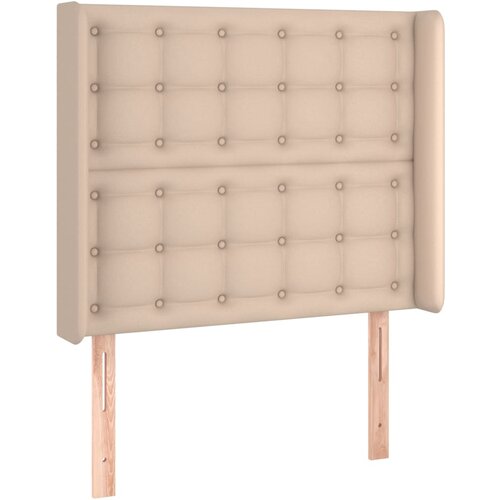 Maison Chic Vzglavna omarica - Nočna omarica - Posteljna omarica z u&scaron;esi kapučino 93x16x118/128 cm umetno usnje, (21712520) Cene