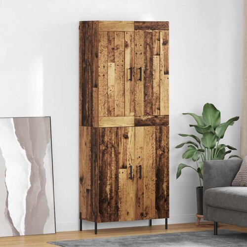 vidaXL Highboard 2 pcs Staro drvo Konstruirano drvo Cene