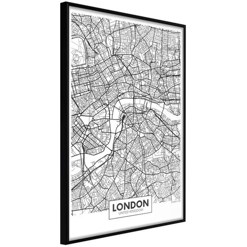  Poster - City Map: London 40x60 Slike