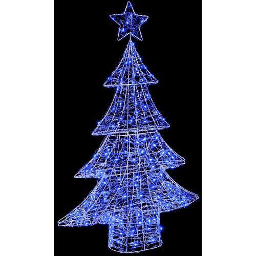  Božićno drvce s 100 LED svjetlima Plava 120 cm Akril Slike