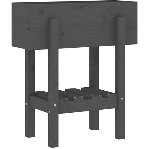 Maison Chic Vrtno cvetlično korito - Cvetlični Lonec sivo 62x30x69 cm trdna borovina, (21790343) Slike