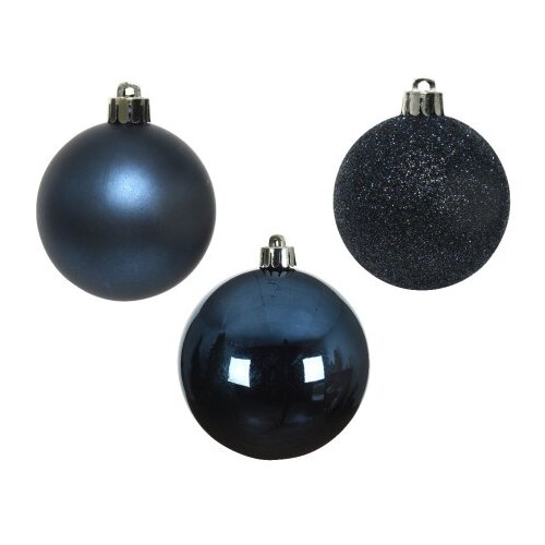  Novogodi&amp;scaron;nja dekoracija - hanging bauble set mix 10pcs 6cm 020214 - night blue - kmg ( 044425 ) Slike
