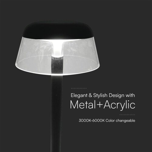  LED prigu&amp;scaron;iva punjiva dodirna stona lampa LED/3W/5V 3000-6000K crna Slike