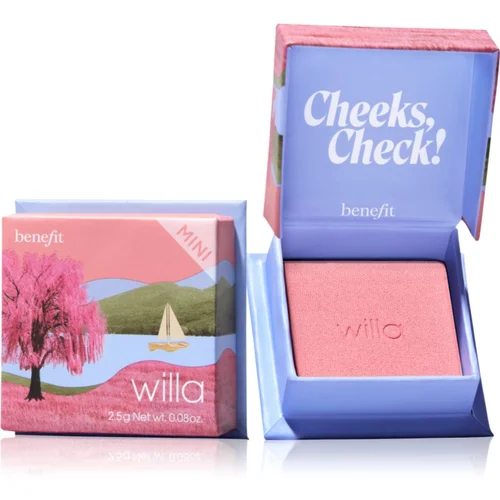 Benefit Willa WANDERful World Mini puder- rumenilo nijansa Soft neutral-rose 2,5 g