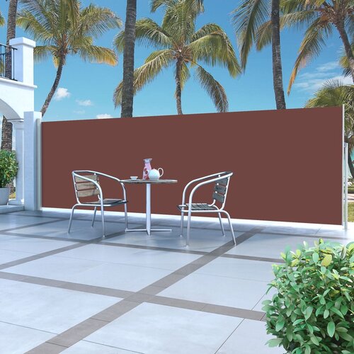 vidaXL Zložljiva stranska tenda 160 x 500 cm rjava Cene