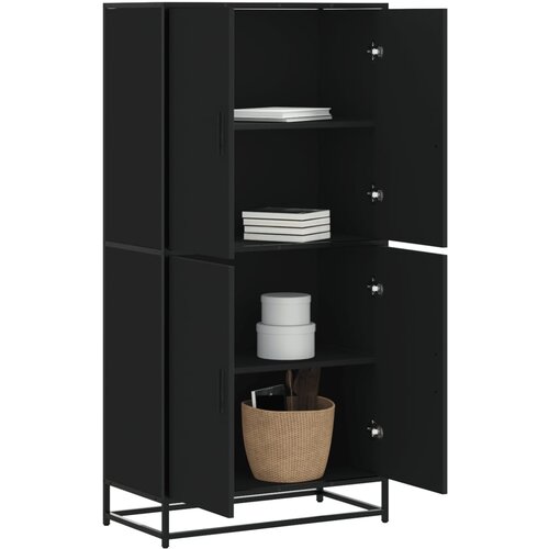 VidaXL Visoka ploča crna 68x35x139 cm izrađeno drvo Slike