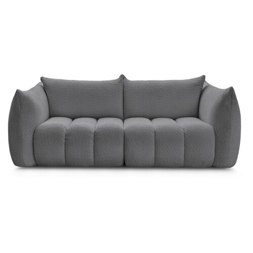 Bobochic Paris Siva sofa od boucl&eacute; tkanine 234 cm Azra &ndash; Cijene