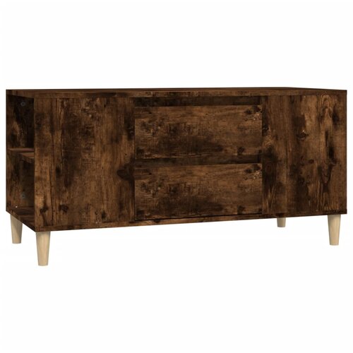Maison Chic TV omarica - TV stojalo - Televizijska omarica dimljeni hrast 102x44,5x50 cm inženirski les, (21700521) Slike