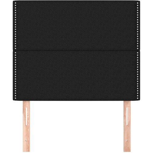  Uzglavlje crno 100x5x118/128 cm tkanina Slike
