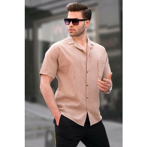 Madmext Shirt - Brown - Regular fit Slike