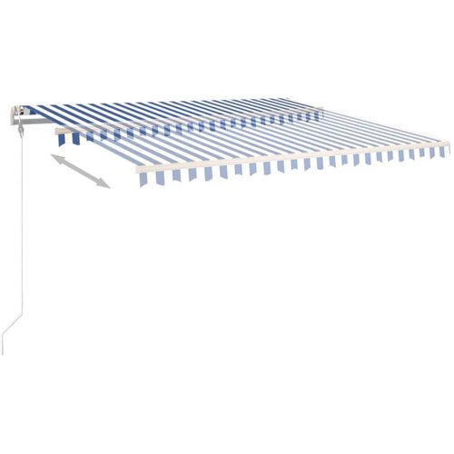 Tenda na automatsko uvlačenje 450 x 350 cm plavo-bijela Slike
