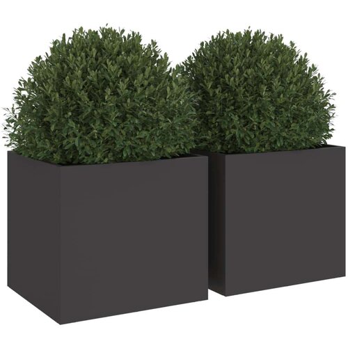 VidaXL Sadilice 2 kom crne 32 x 30 x 29 cm od hladno valjanog čelika Slike