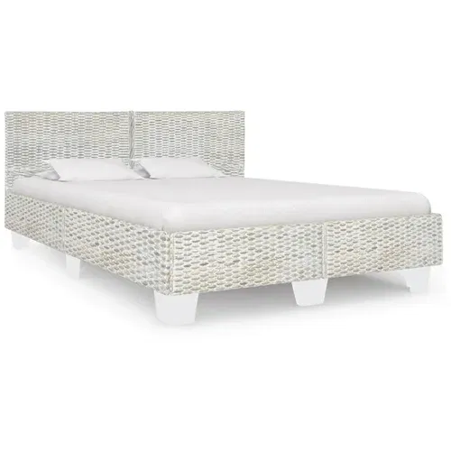 Furnova Posteljni okvir siv naravni ratan 140x200 cm, (22044979)