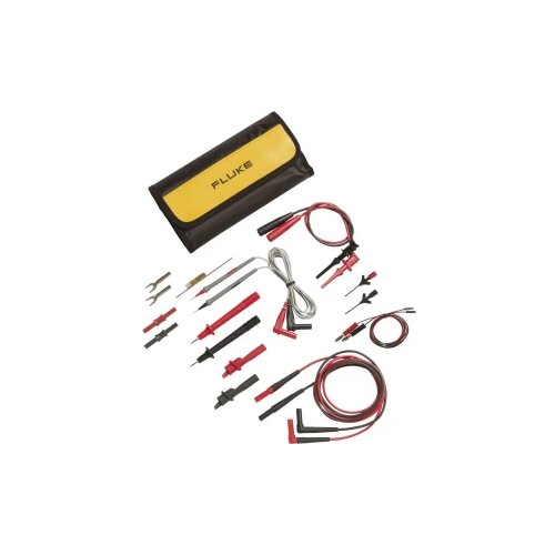 FLUKE Komplet sigurnosnih mjernih vodova [ lamelni utikač 4 mm, ispitni vrh - lamelni utikač 4 mm] crvena, crna TLK287 Slike