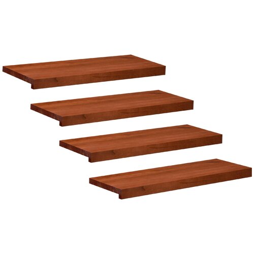 Step treads 4 kom. 80 x 25 x 2 cm Smeđa Čvrsto drvo bukve Cijene