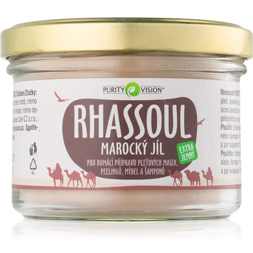 Purity Vision Rhassoul marokanska glina za pripremu maske za lice, pilinga, sapuna i šampona 200 g