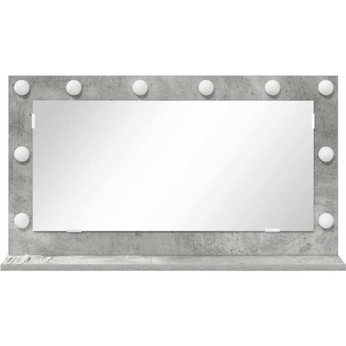  Ogledalo za Toalet Pravokutni Betonski sivi 80 x 45 x 18 cm Slike