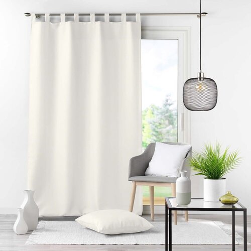Douceur d int&amp;eacute;rieur Kremno bela zavesa 140x260 cm Essentiel &amp;ndash; Slike