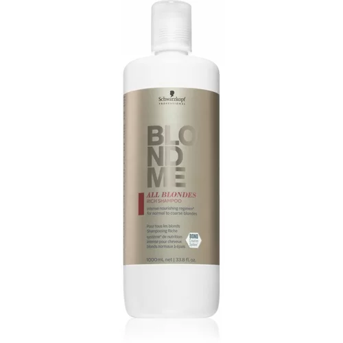 Schwarzkopf Blondme All Blondes Rich hranjivi šampon za grubu kosu 1000 ml