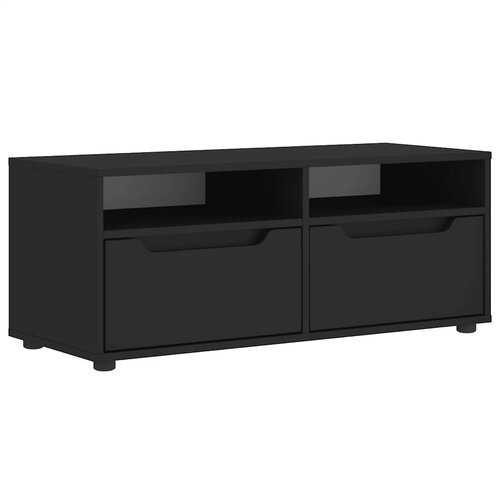 Maison Chic TV omarica - TV enota - Televizijska omarica VISNES Črna 100x40x38 cm Izoblikovan les, (21699102) Slike