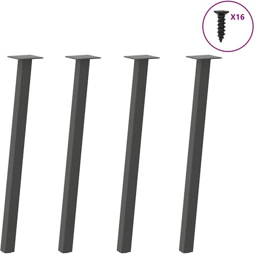 VidaXL noge za mizo za kavo 4 kosi antracit 72 cm jeklo Slike