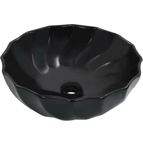  Umivalnik 46x17 cm keramičen črn