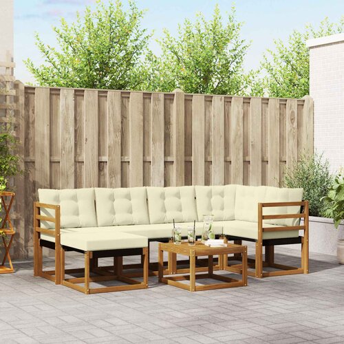  Set vanjskih sofa 7 kom. Prirodna i krem Cijene