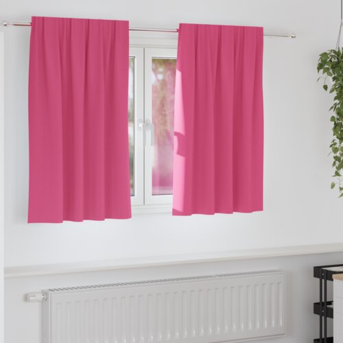 vidaXL Zavjese sa zavjesama 2 pcs Svijetla roza Poliester Cijene