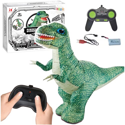 Lean_Toys Velik napihljiv RC dinozaver na daljinsko vodenje, zelen 130 x 190 cm Cene