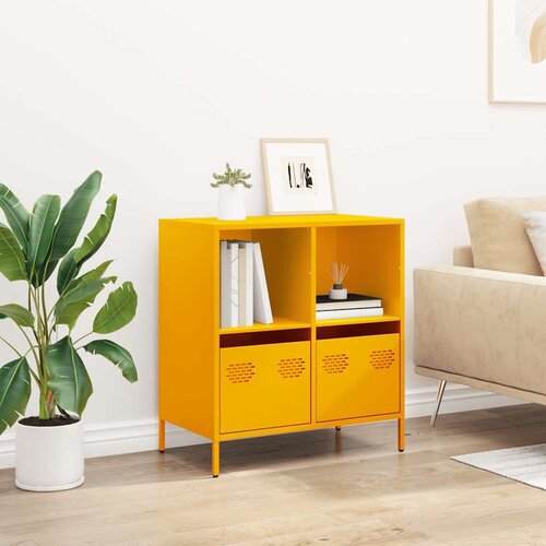 vidaXL Komoda gorčično rumena 68x39x73,5 cm hladno valjano jeklo Cene