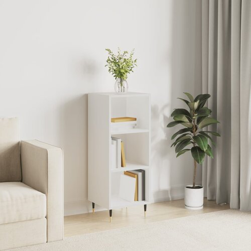 VidaXL Komoda bela 34,5x32,5x90 cm inženirski les Slike