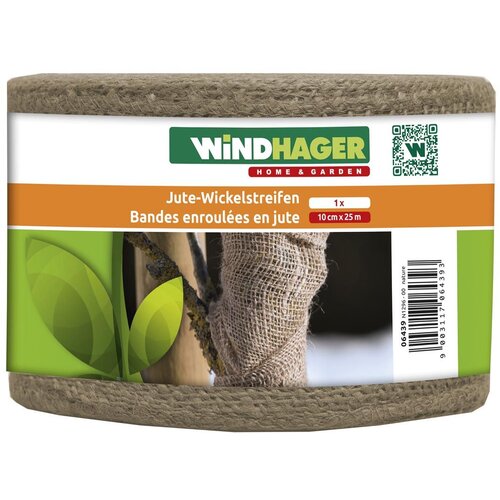 Windhager VRTNARSKI PRIPOMOČEK TRAK IZ JUTE 10CM X 25M NARAVNA Slike