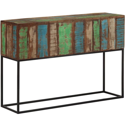VidaXL Konzolna miza 110x30x75 cm trden predelan les in železo, (21242713) Slike