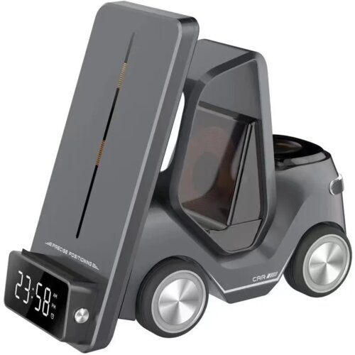  kucni punjac wireless 15W viljuskar 5 u 1 sivi Cene