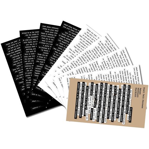INF Paket nalepk s starinskim besedilom (8 nalepk + 1 kartica), (21302224) Slike