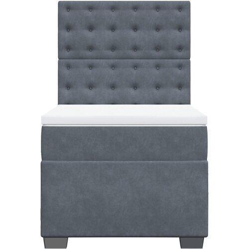 Box spring krevet s madracem tamnosivi 80 x 200 cm bar&amp;scaron;unasti Slike