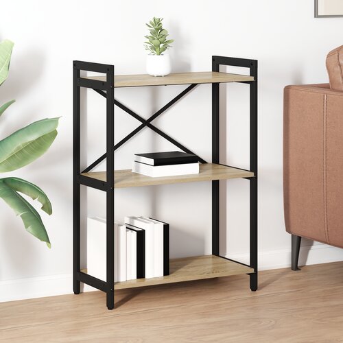 vidaXL Knjižna omara sonoma hrast 60 x 30 x 83 cm Konstruiran les Cene